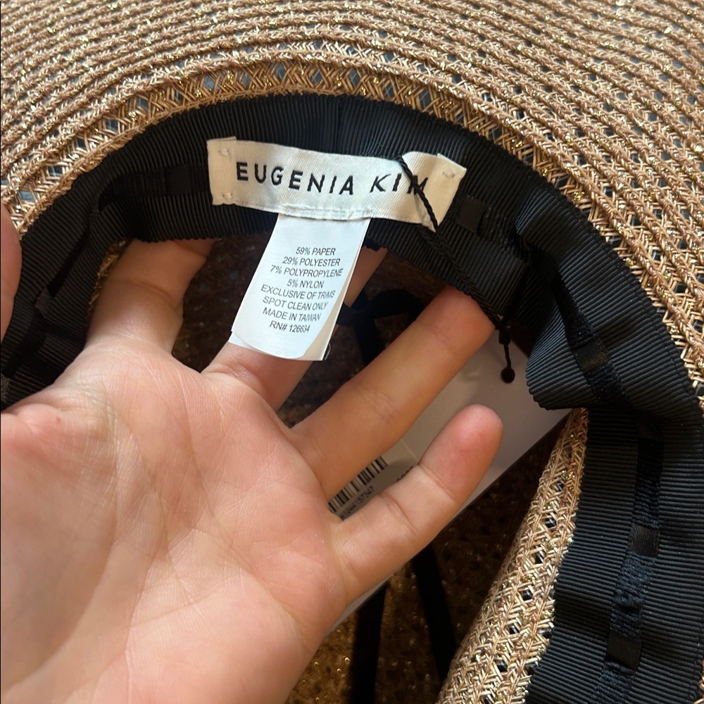 NWT  Eugenia Kim Emmanuelle camel gold hat - Picture 5 of 7